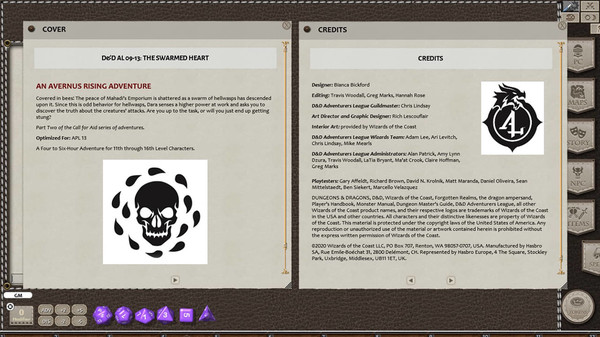 Скриншот из Fantasy Grounds - D&D Adventurers League 09-13 The Swarmed Heart