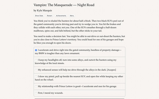 Скриншот из Vampire: The Masquerade — Night Road