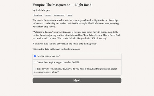 Скриншот из Vampire: The Masquerade — Night Road