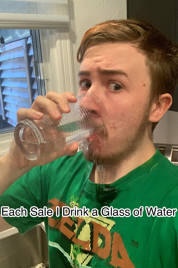 Steam portrait for Each Sale I Drink a Glass of Water.