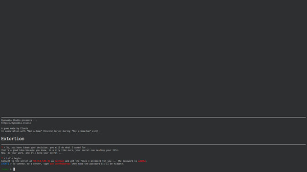 Extortion game for Linux 1