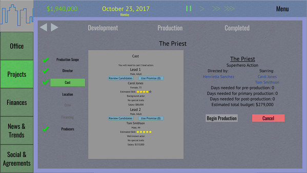 Скриншот из Tinseltown Tycoon
