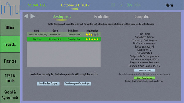 Скриншот из Tinseltown Tycoon