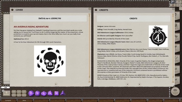【图】Fantasy Grounds – D&D Adventurers League DDAL09-11 Losing Fai(截图2) 【图】Fantasy Grounds – D&D Adventurers League DDAL09-11 Losing Fai(截图2)