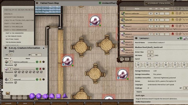 Скриншот из Fantasy Grounds - D&D Adventurers League 09-01 Escape From Elturgard