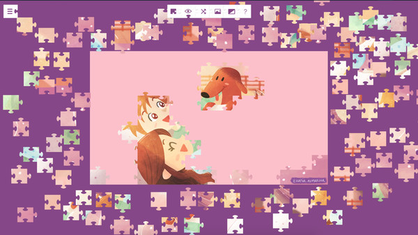 Lucky and a life worth living - jigsaw puzzle game for Linux 1