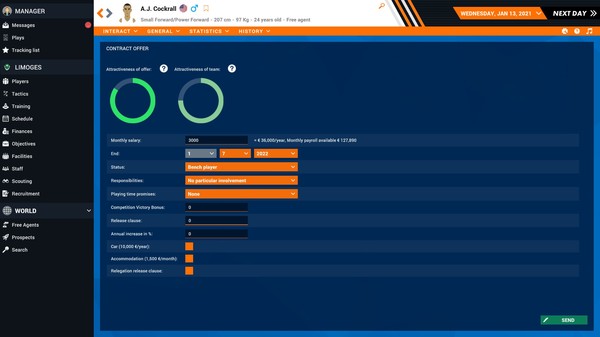 Скриншот из Pro Basketball Manager 2021