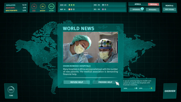 Скриншот из Corona Simulator