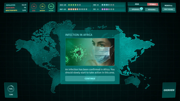 Скриншот из Corona Simulator
