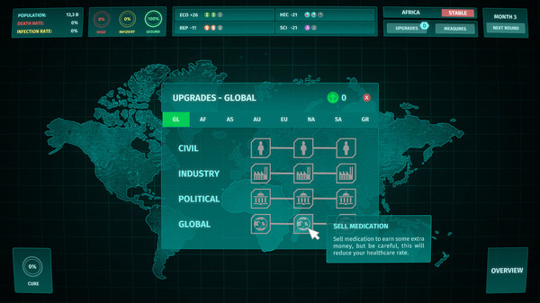 Скриншот из Corona Simulator