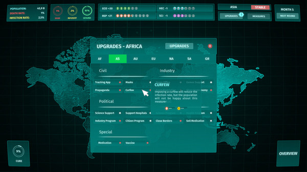 Скриншот из Corona Simulator