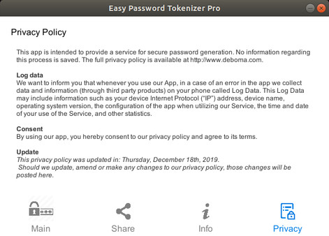Скриншот из Easy Password Tokenizer Pro