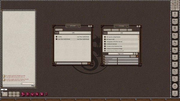 Скриншот из Fantasy Grounds - Rumours, Notes and Books Collection