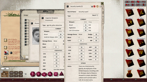 Скриншот из Fantasy Grounds - The Shadow Over Providence