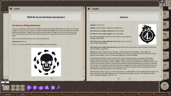 Скриншот из Fantasy Grounds - D&D Adventurer's League 09-06 Infernal Insurgency