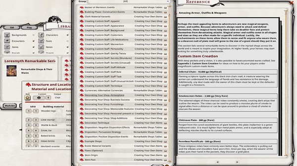 Скриншот из Fantasy Grounds - Remarkable Shops