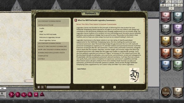 Скриншот из Fantasy Grounds - Legendary Summoners