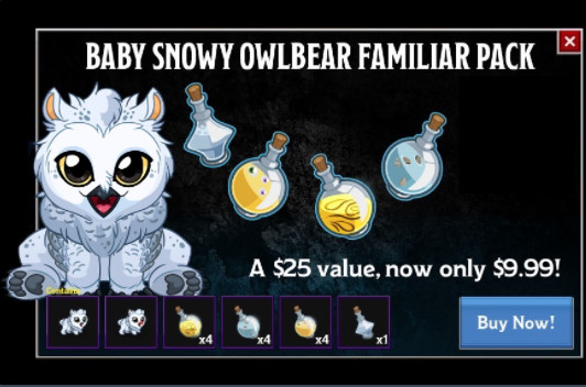 Idle Champions Baby Snowy Owlbear Familiar Pack On Steam