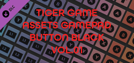 TIGER GAME ASSETS GAMEPAD BUTTON BLACK VOL.01 cover art