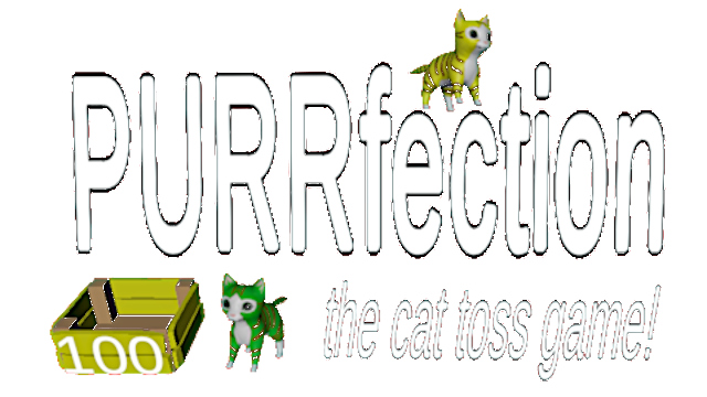 PURRfection!  The cat tossing game!! Logo