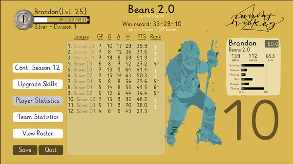 Canvas Hockey game for Linux 1