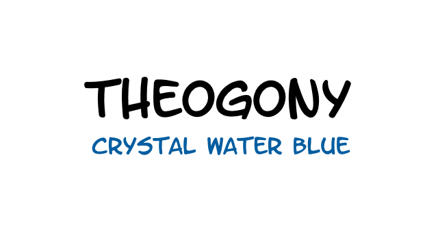 Theogony: Crystal Water Blue Logo