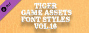 TIGER GAME ASSETS FONT STYLES VOL.16