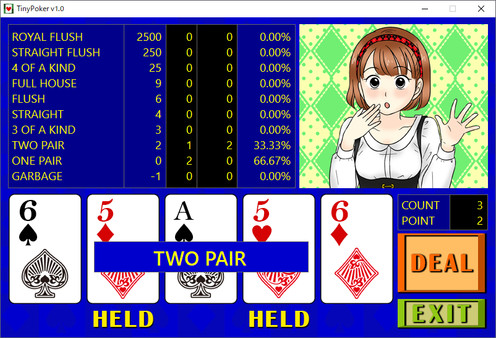 TinyPoker game for Linux 1