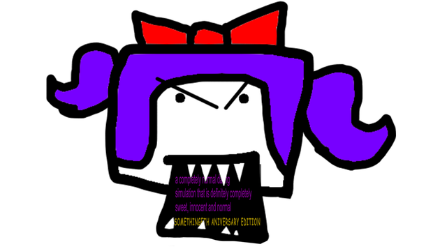 a completely normal dating simulation that is definitely completely sweet, innnocent and normal: SOMETHINGETH ANIVERSARY EDITION Logo
