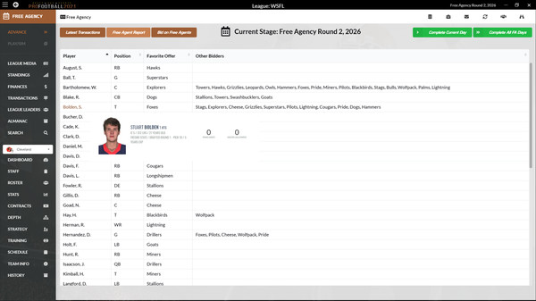 Скриншот из Draft Day Sports: Pro Football 2021