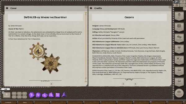 Скриншот из Fantasy Grounds - D&D Adventurers League EB-03 Where the Dead Wait