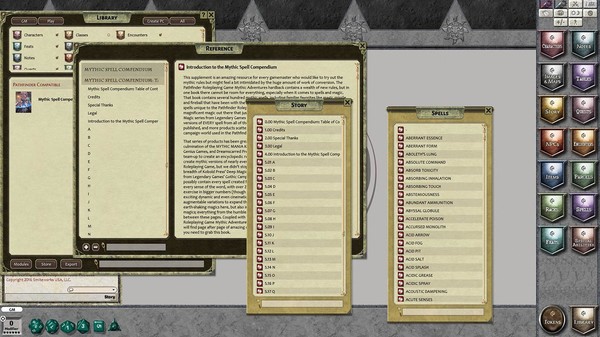 Скриншот из Fantasy Grounds - Mythic Spell Compendium