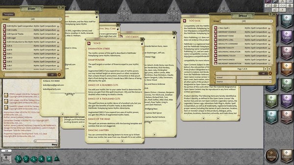 Скриншот из Fantasy Grounds - Mythic Spell Compendium