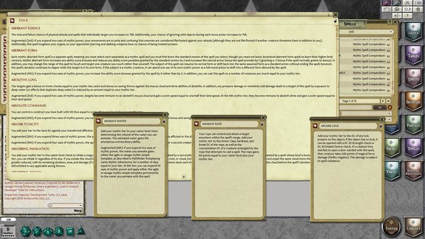Скриншот из Fantasy Grounds - Mythic Spell Compendium