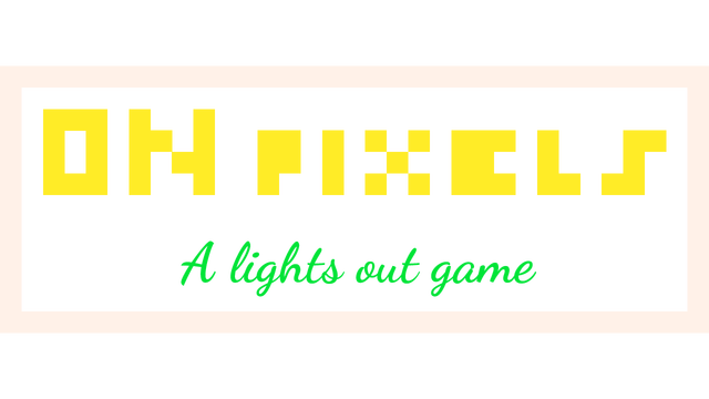 On Pixels: A lights out game Logo