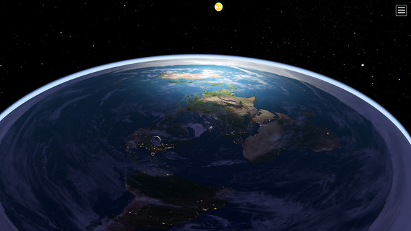 Скриншот из Flat Earth Simulator