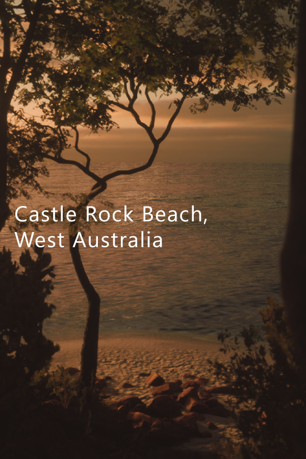Steam portrait for Castle Rock Beach, West Australia.