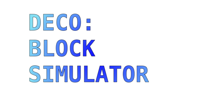 DECO:BLOCK SIMULATOR Logo