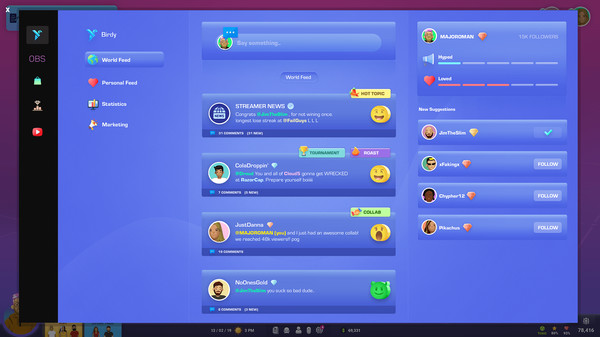 StreamGods - Streamer Tycoonfor windows and Linux 1