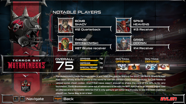 Скриншот из Mutant Football League: Terror Bay Mutantneers