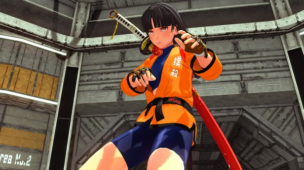 Скриншот из OneeChanbara ORIGIN - Exclusive Saki Costume: Tsubaki-Style Mortal Combat Gi: Dragon Orange