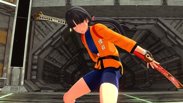 Скриншот из OneeChanbara ORIGIN - Exclusive Saki Costume: Tsubaki-Style Mortal Combat Gi: Dragon Orange