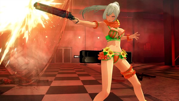 Скриншот из OneeChanbara ORIGIN - Exclusive Lei Costume: Lei's Dream Bikini: Melon Green