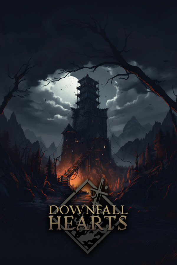 Steam portrait for Downfall Hearts.