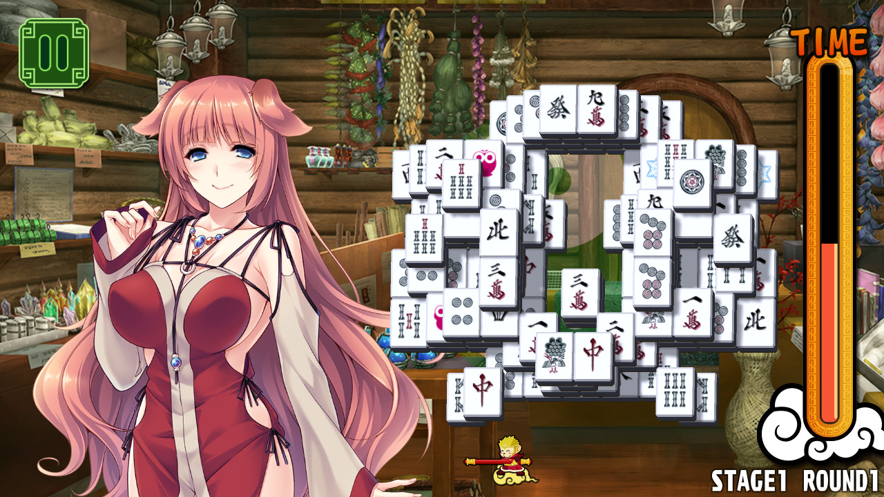美少女麻将纸牌（翠）/Pretty Girls Mahjong Solitaire [GREEN]