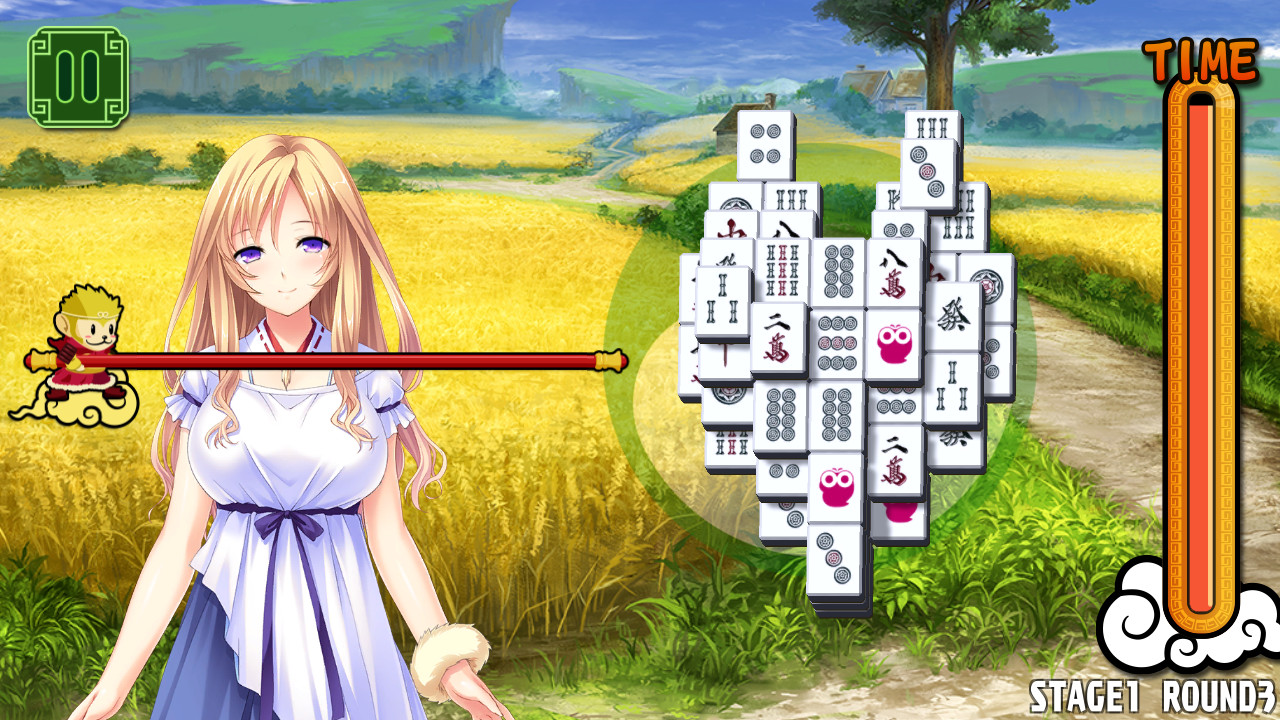 美少女麻将纸牌（翠）/Pretty Girls Mahjong Solitaire [GREEN]