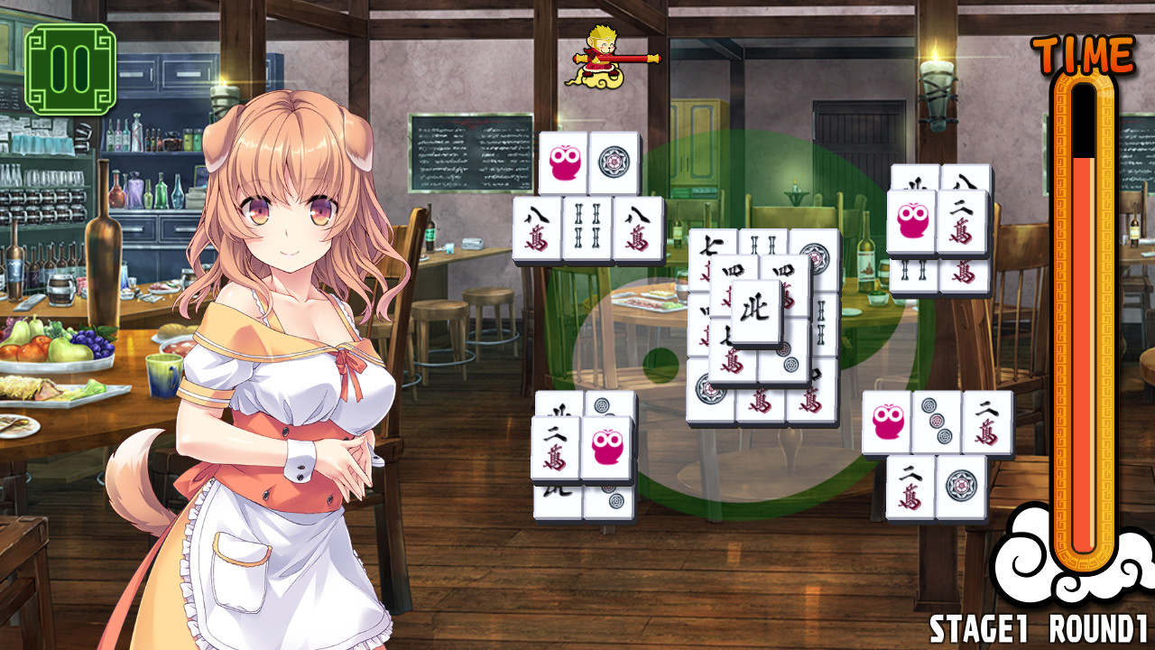 美少女麻将纸牌（翠）/Pretty Girls Mahjong Solitaire [GREEN]
