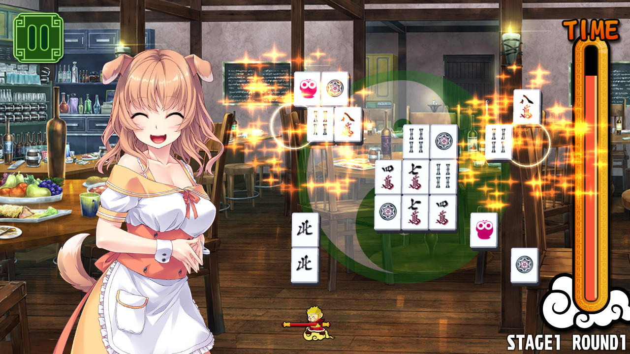 美少女麻将纸牌（翠）/Pretty Girls Mahjong Solitaire [GREEN]