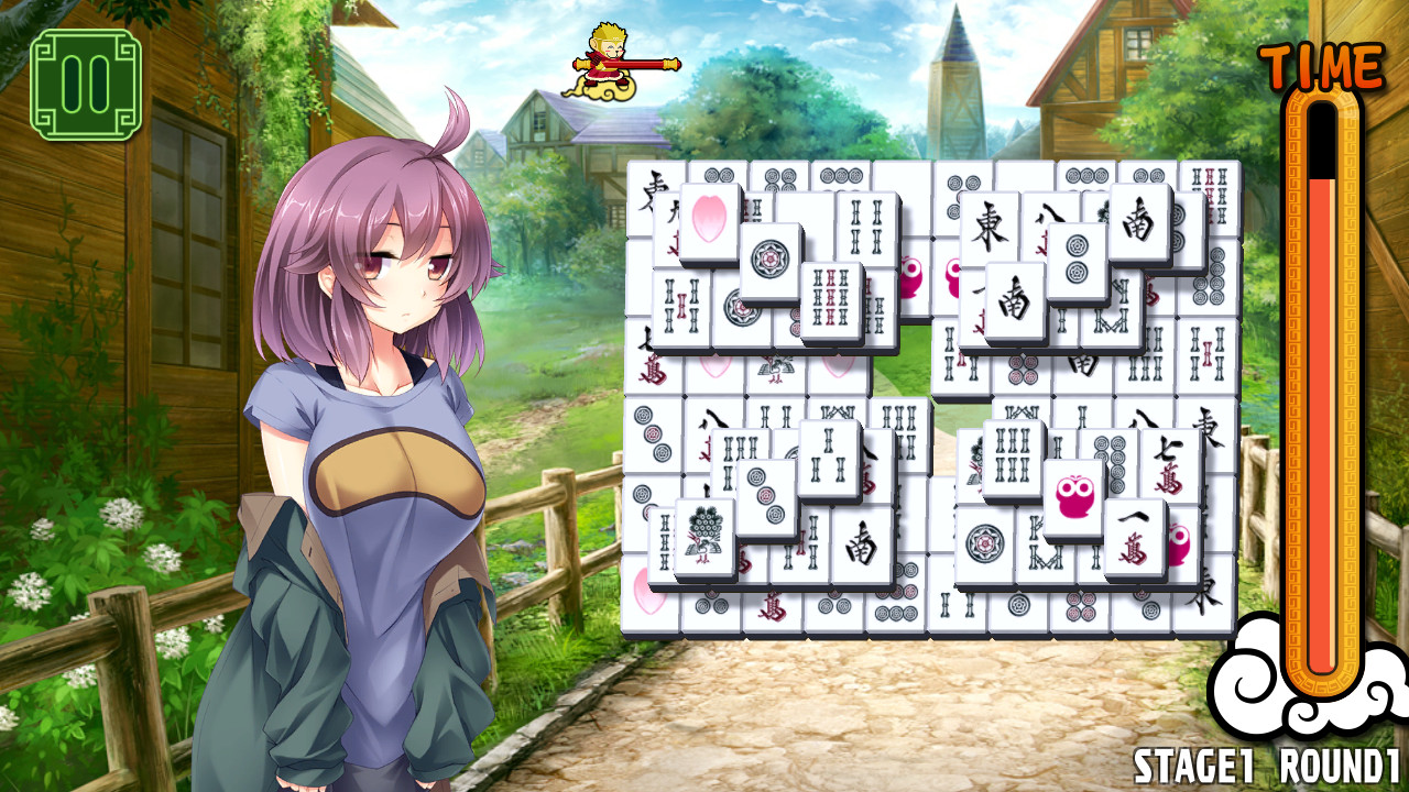 美少女麻将纸牌（翠）/Pretty Girls Mahjong Solitaire [GREEN]