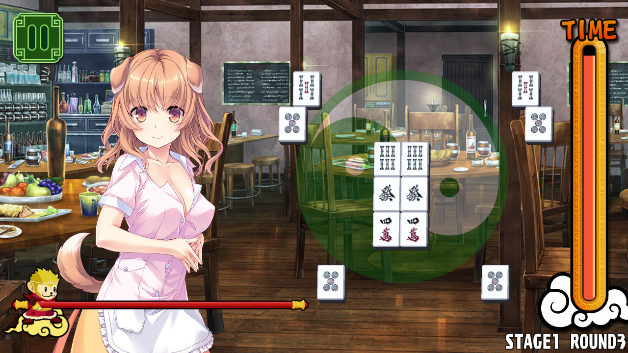 美少女麻将纸牌（翠）/Pretty Girls Mahjong Solitaire [GREEN]